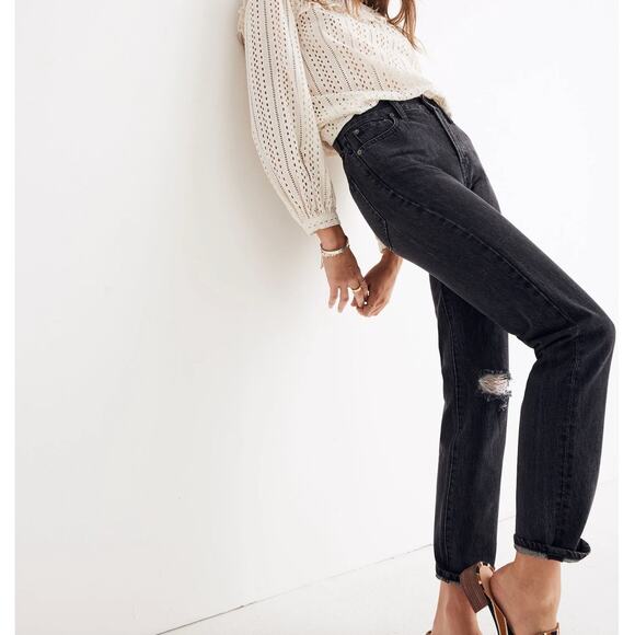 MADEWELL The Perfect Vintage Jean in Roxstone Wash Knee-Rip Edition Sz 31 {3Y38} - Picture 1 of 8